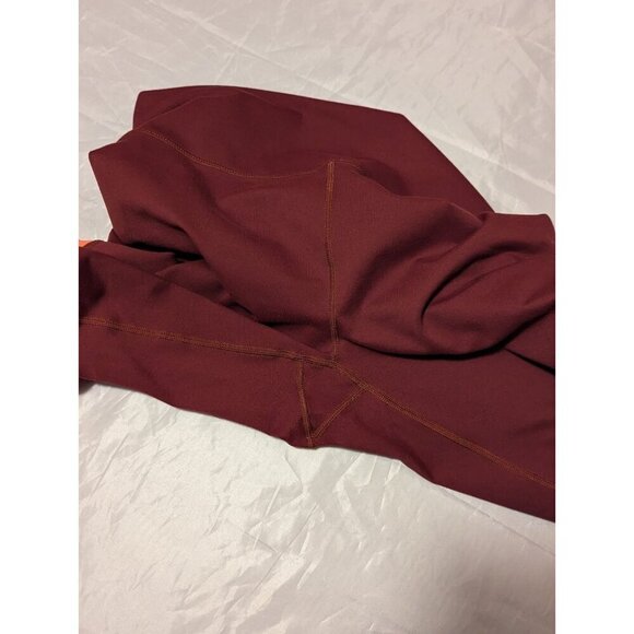 Fabletics Zone High Waisted Legging Large/XL Burgundy Rust Desert Rose Pant - Picture 11 of 16